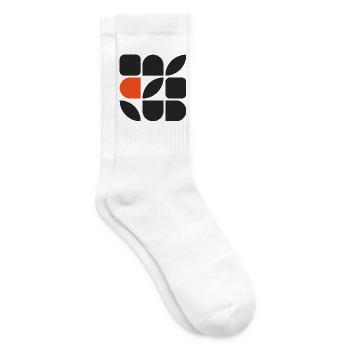 GEFÜGE 01 – Geometrische Formen - Tennissocken - Weiß - Rechts