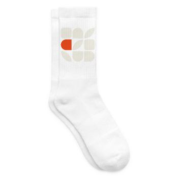 GEFÜGE 01 – Geometrische Formen - Tennissocken - Weiß - Rechts