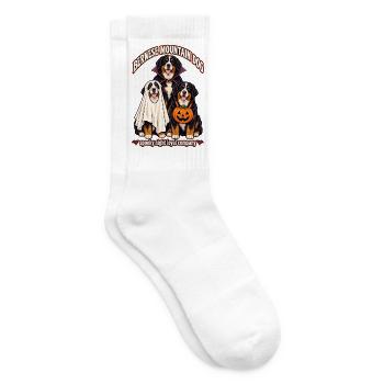 Spooky Night Loyal Company – Berner Sennenhund - Tennissocken - Weiß - Rechts