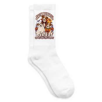 Spooky Night Loyal Company – Jack Russell Hundemama - Tennissocken - Weiß - Rechts