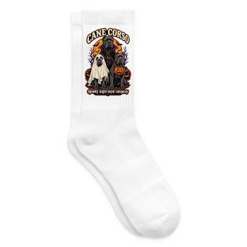 Spooky Night Loyal Company – Cane Corso Halloween - Tennissocken - Weiß - Rechts