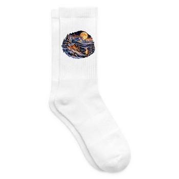 Winterwaldhütte am Mondsee - Tennissocken - Weiß - Rechts