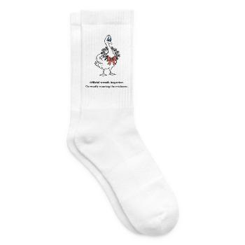 Christmas Goose trägt den Kranz-Beweis - Tennissocken - Weiß - Rechts
