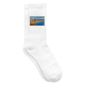 Brasilien Porto Alegre Vintage Reisemarke - Tennissocken - Weiß - Rechts