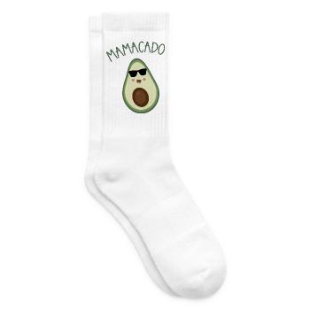 Mamacado Avocado Cartoon mit Sonnenbrille - Tennissocken - Weiß - Rechts