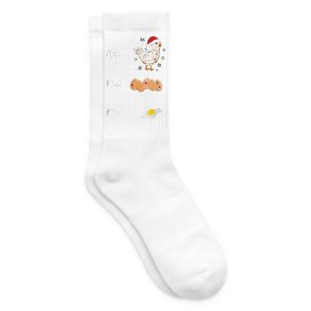 Ableitung Huhn Ei Spiegelei Mathe Funktion Xmas - Tennissocken - Weiß - Rechts