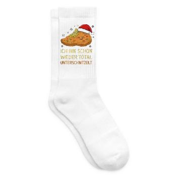Ich Bin Schon Wieder Total Unterschnitzelt Xmas - Tennissocken - Weiß - Rechts