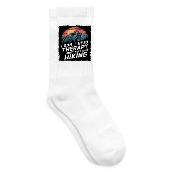 Ich Brauche Keine Therapie, Ich Muss Nur Wandern - Tennissocken - Weiß - Rechts