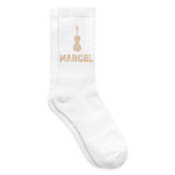 Marcel als Geige - Tennissocken - Weiß - Rechts