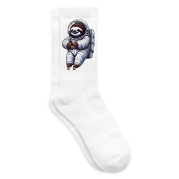 Faultier im Raumanzug – Schwebend - Tennissocken - Weiß - Rechts