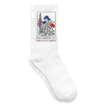 Pensionärin 2027 Zeit zum Aufblühen Pension - Tennissocken - Weiß - Rechts