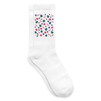 Niedlicher Flamingo Süße Flamingos - Tennissocken - Weiß - Rechts