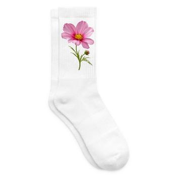 Pink Flower Nahaufnahme - Tennissocken - Weiß - Rechts