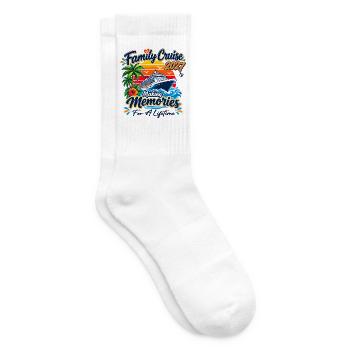 Familienkreuzfahrt 2027 Passende Familienurlaubsparty - Tennissocken - Weiß - Rechts