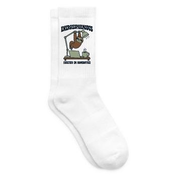 Energiesparmodus Faultier im Homeoffice - Tennissocken - Weiß - Rechts