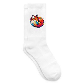 Chromatischer Schlaffuchs - Tennissocken - Weiß - Rechts