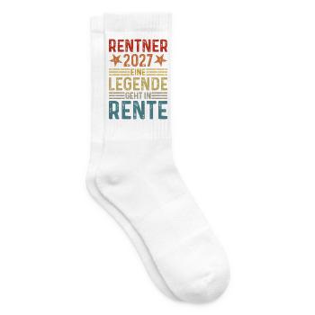 Rentner 2027 Eine Legende geht in Rente - Tennissocken - Weiß - Rechts