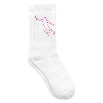 Geschenkidee für einen Faustball-Fan mit Teamspiel - Tennissocken - Weiß - Rechts
