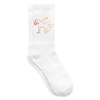 Geschenkidee für die Breakdancerin mit Streetdance - Tennissocken - Weiß - Rechts