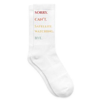 Sorry, Kann Nicht Satelliten Schauen - Tennissocken - Weiß - Rechts