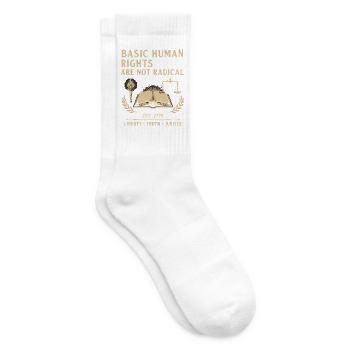Grundlegende Menschenrechte Sind Nicht Radikal - Tennissocken - Weiß - Rechts