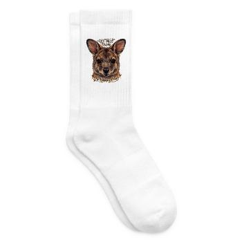 Quokka Insel Mein Happy Place - Tennissocken - Weiß - Rechts