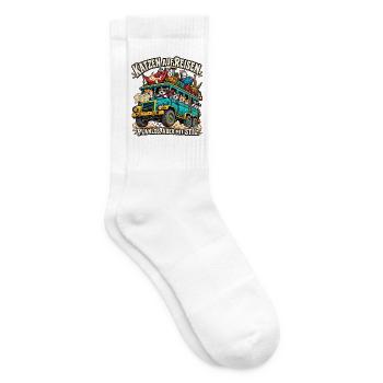 Katzen auf Reisen: Planlos, aber Stil - Tennissocken - Weiß - Rechts