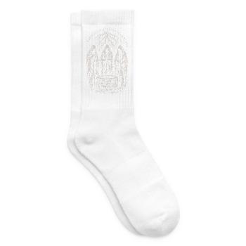Die drei Nornen am Brunnen - Tennissocken - Weiß - Rechts