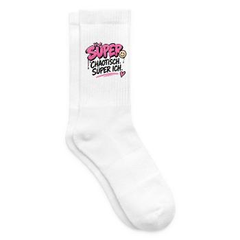 Super Chaotisch, Super Ich - Tennissocken - Weiß - Rechts