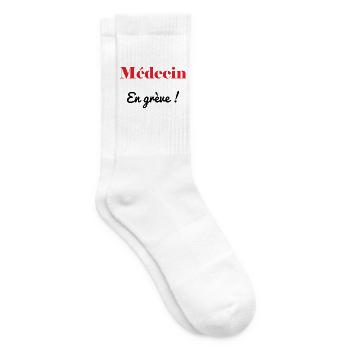 DOKTOR. STREIK. DEMONSTRATION. ARBEIT. HUMOR - Tennissocken - Weiß - Rechts