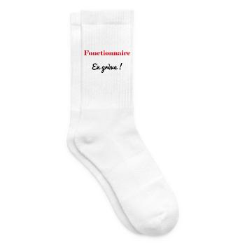 BEAMTER. STREIK. DEMONSTRATION. ARBEIT - Tennissocken - Weiß - Rechts