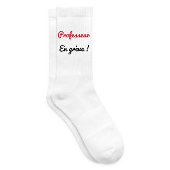 PROFESSOR. STREIK. DEMONSTRATION. ARBEIT. HUMOR. - Tennissocken - Weiß - Rechts