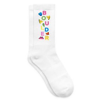 Klettern Bouldern Kletterwand - Tennissocken - Weiß - Rechts