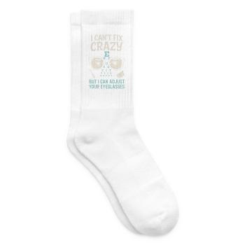 I Can't Fix Crazy But I Can Adjust Your Eyeglasses - Tennissocken - Weiß - Rechts