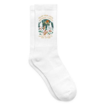 Enjoy Your Local National Forest - Tennissocken - Weiß - Rechts