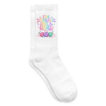 Nur ein Hobby für Mädchenhäkelgarn - Tennissocken - Weiß - Rechts