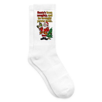 Santa's Naughty DIY Elektrowerkzeuge - Tennissocken - Weiß - Rechts