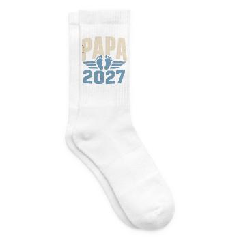 Papa 2027 Vorfreude Auf Das Erste Baby - Tennissocken - Weiß - Rechts