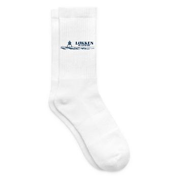 Løkken – Seezeichen und Nordseeküste - Tennissocken - Weiß - Rechts