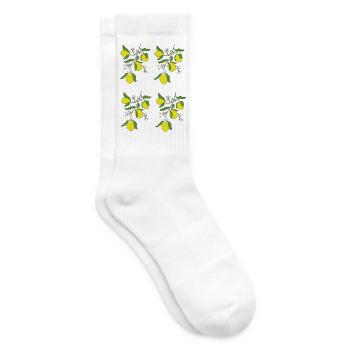 Zitronenzweig Muster - Tennissocken - Weiß - Rechts