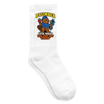 Klempner Ich repariere das, was der letzte Typ lustig repariert hat - Tennissocken - Weiß - Rechts