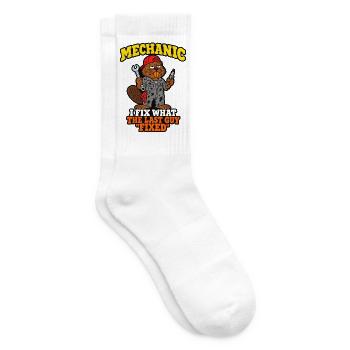 Mechaniker: Ich repariere das, was der letzte Typ repariert hat, lustig - Tennissocken - Weiß - Rechts