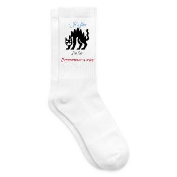Es ist in Ordnung – alles ist in Ordnung - Tennissocken - Weiß - Rechts