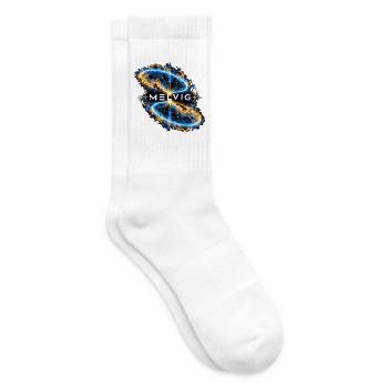 MELVIG – Blauer Ringnebel - Tennissocken - Weiß - Rechts