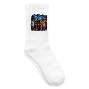 O.Nigg – Nordisches Paar im Nordlicht - Tennissocken - Weiß - Rechts