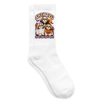 Spooky Night Loyal Company – Shih Tzu Halloween - Tennissocken - Weiß - Rechts