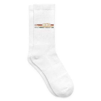 Eat Sleep Explore Repeat Wohnwagen Spruch - Tennissocken - Weiß - Rechts