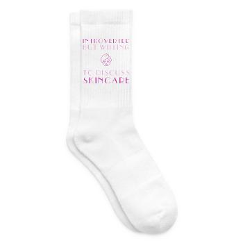 Introverted But Willing To Discuss Skincare - Tennissocken - Weiß - Rechts