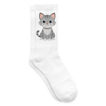 Baby-Katze - Tennissocken - Weiß - Rechts