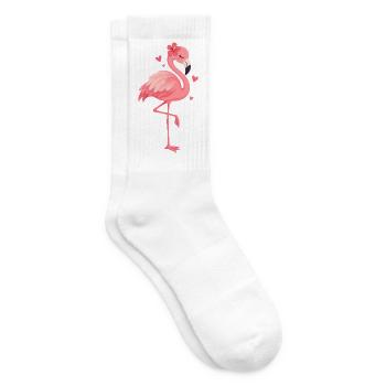 Niedlicher Flamingo Süße Flamingos - Tennissocken - Weiß - Rechts